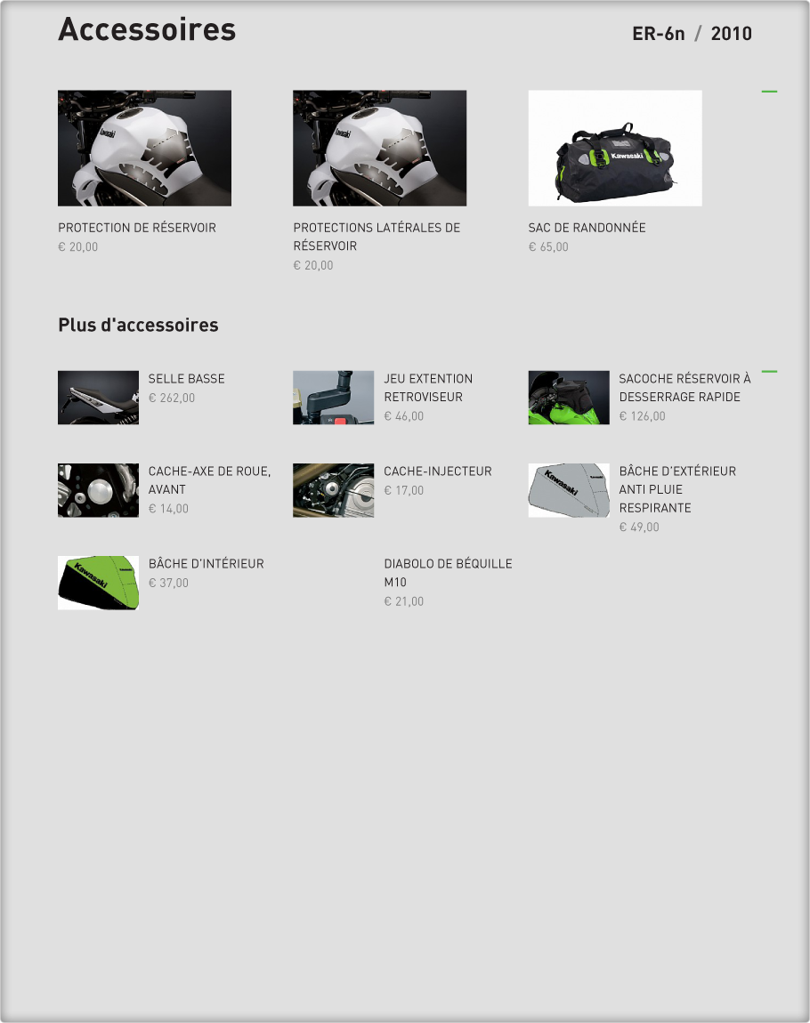 Accessoires : ER-6N 2010 Kawasaki