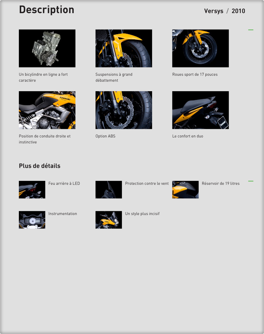 Description : Versys 2010 Kawasaki