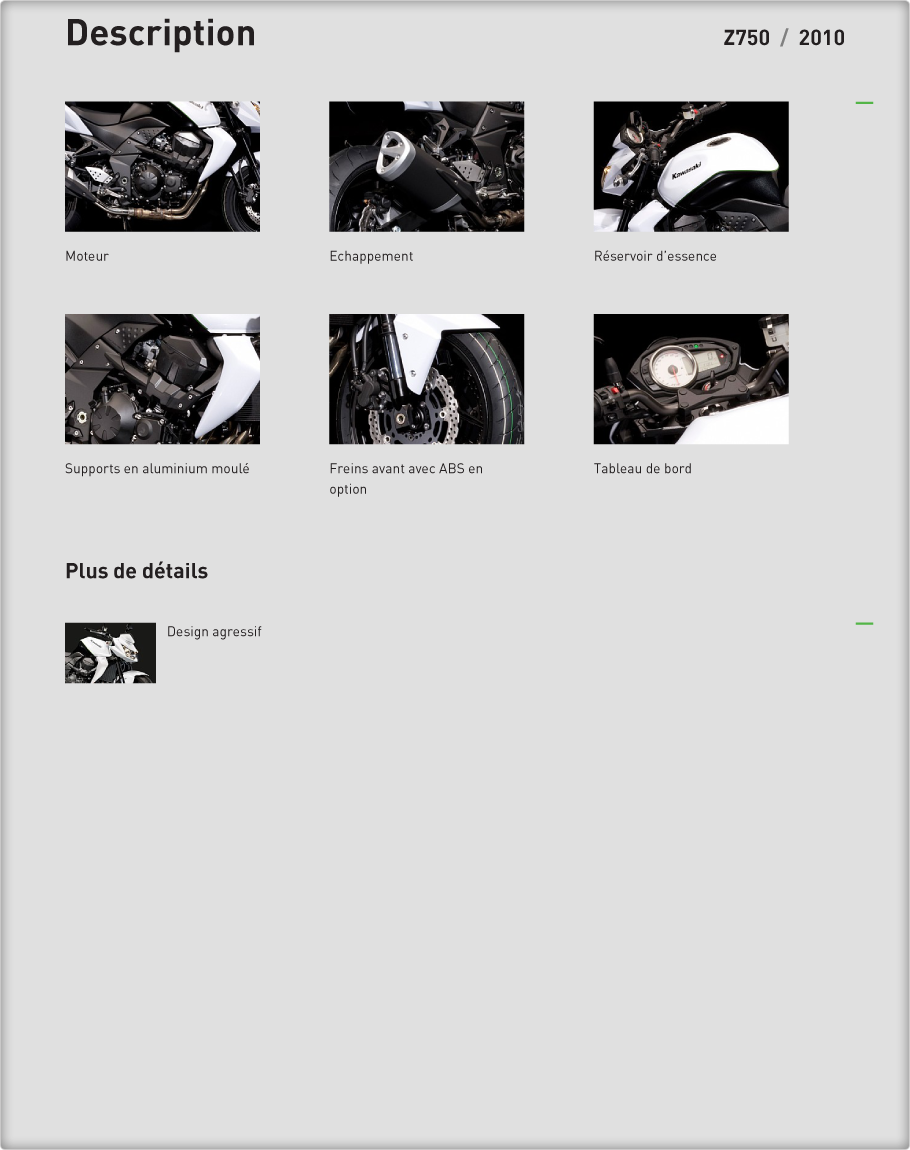 Description : Z750 2010 Kawasaki