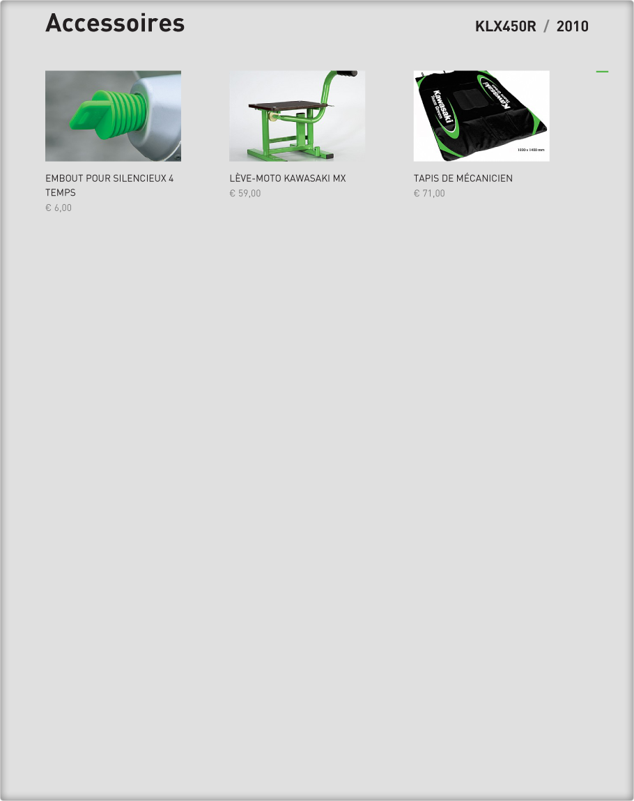 Accessoires : KLX450R 2010 Kawasaki