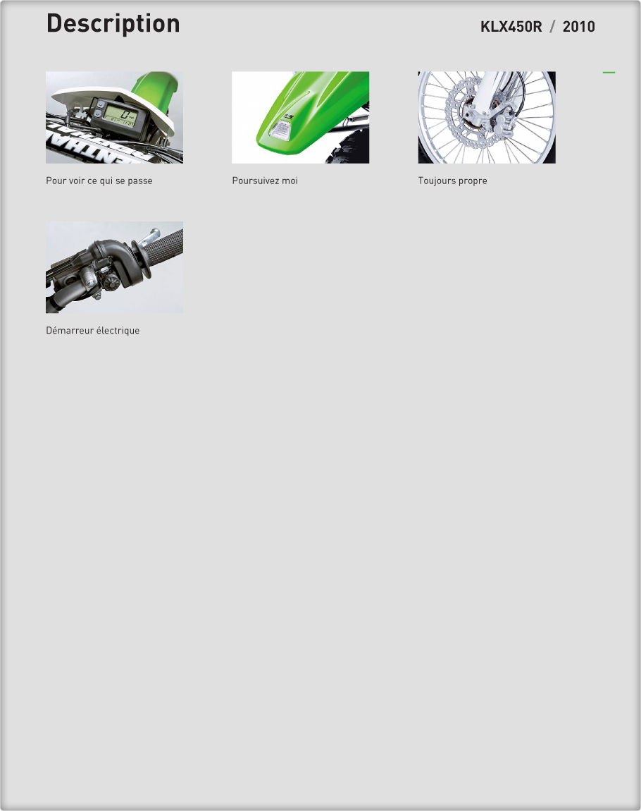 Description : KLX450R 2010 Kawasaki