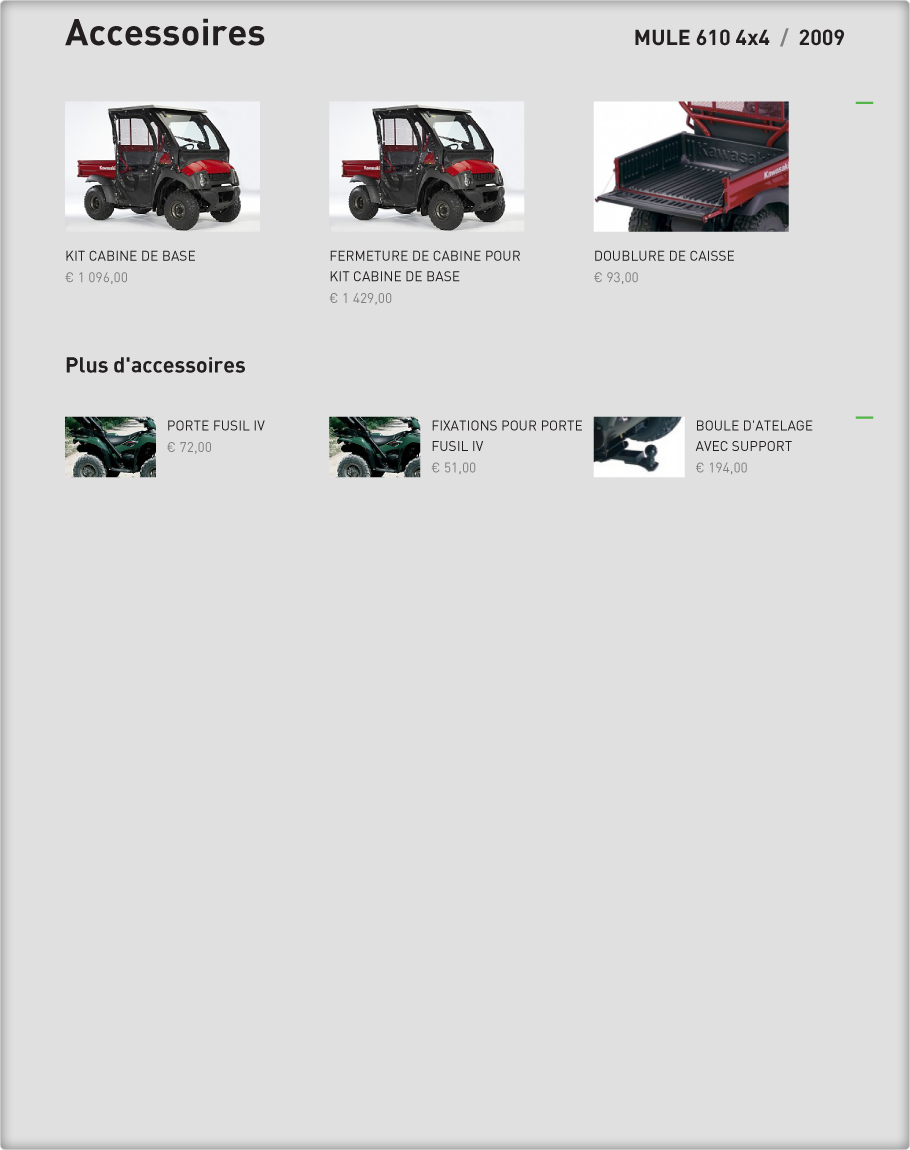 Accessoires : MULE 610 4x4 2009 Kawasaki
